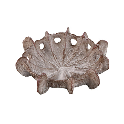 Talan Beige Ceramic Organic Shaped Decoration Bowl PTMD