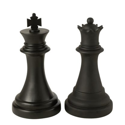 Groot Schaakstuk Koningin Zwart J-Line