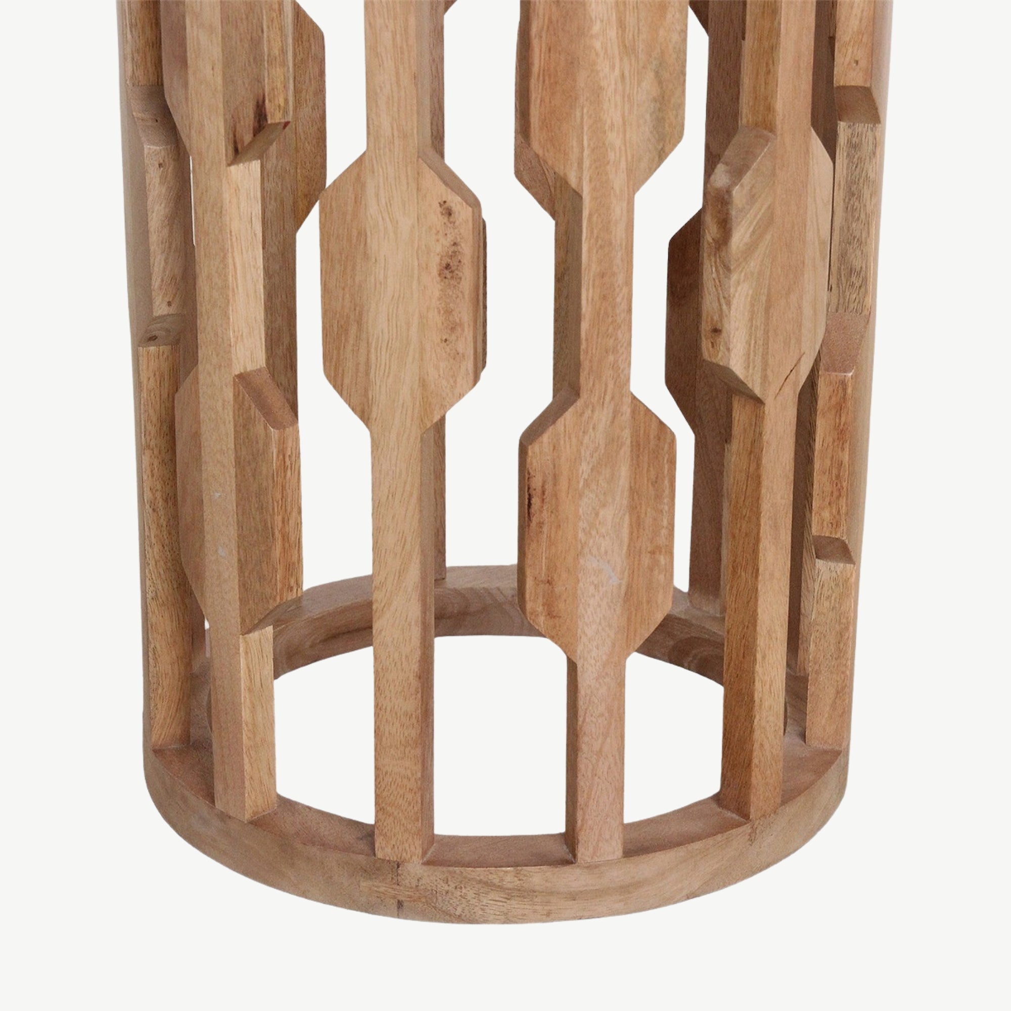 Atjeh bijzettafel marmer wit – 40x40x50 cm Raw Materials