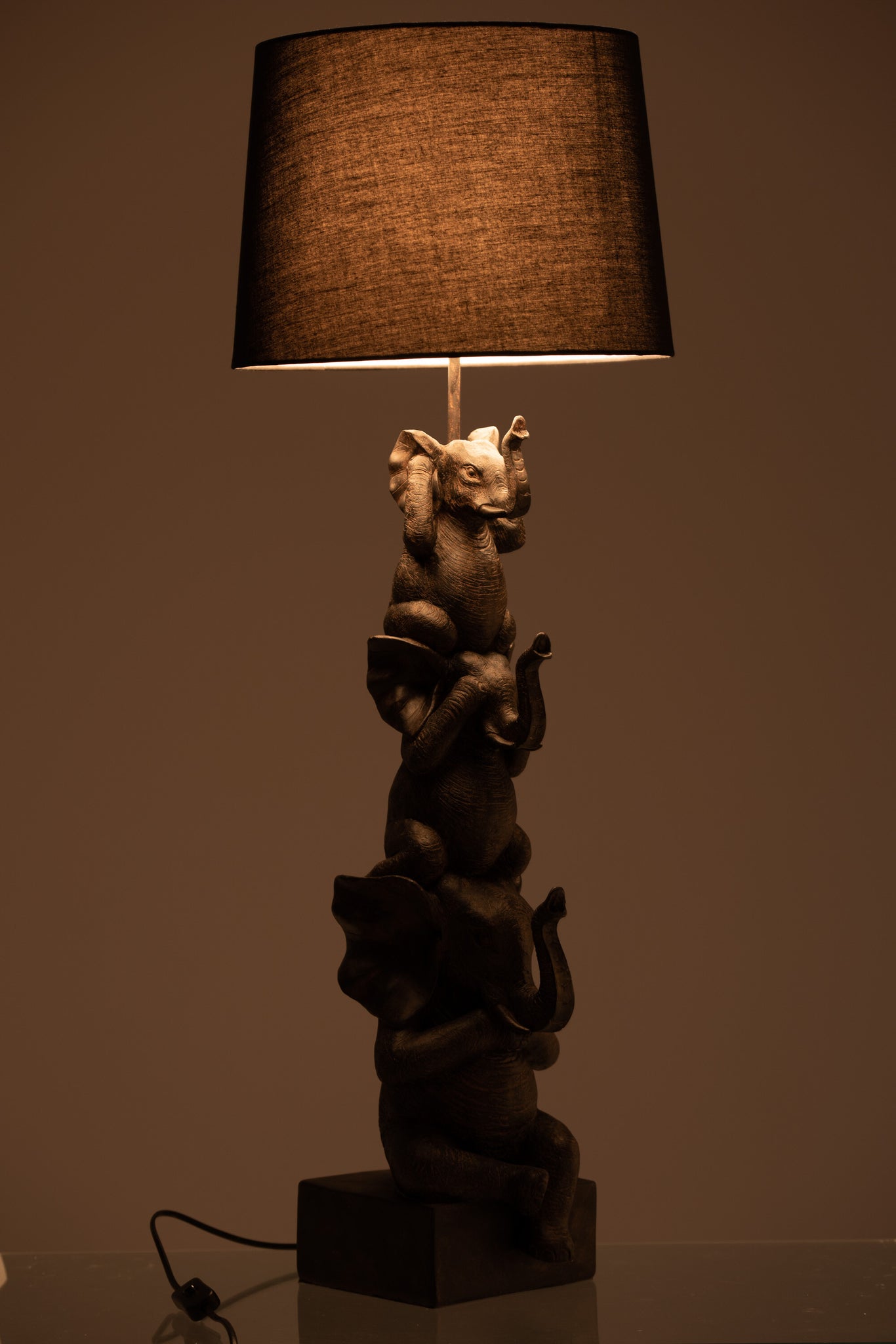 Lamp 3 Olifanten Pol Bruin J-Line