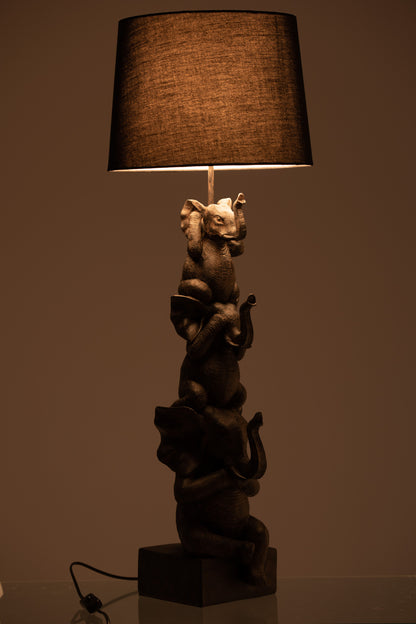 Lamp 3 Olifanten Pol Bruin J-Line