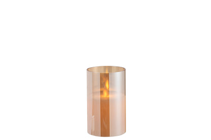 Ledlamp Blinkend Glas Goud Small