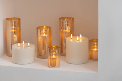 Ledlamp Blinkend Glas Goud Medium