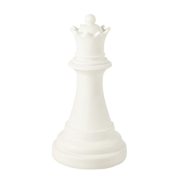 WE Games Replacement Staunton Chess Piece - Light Queen, Heavy Weighted Tournament Style Plastic Piece with Felt Bottom - Single Replacement for Classic or Decorative Chess Sets