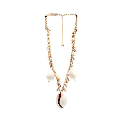 De Big White Cowrie Schelpenketting