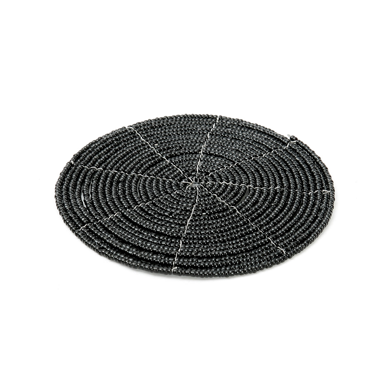 De Beaded Onderzetter - Zwart