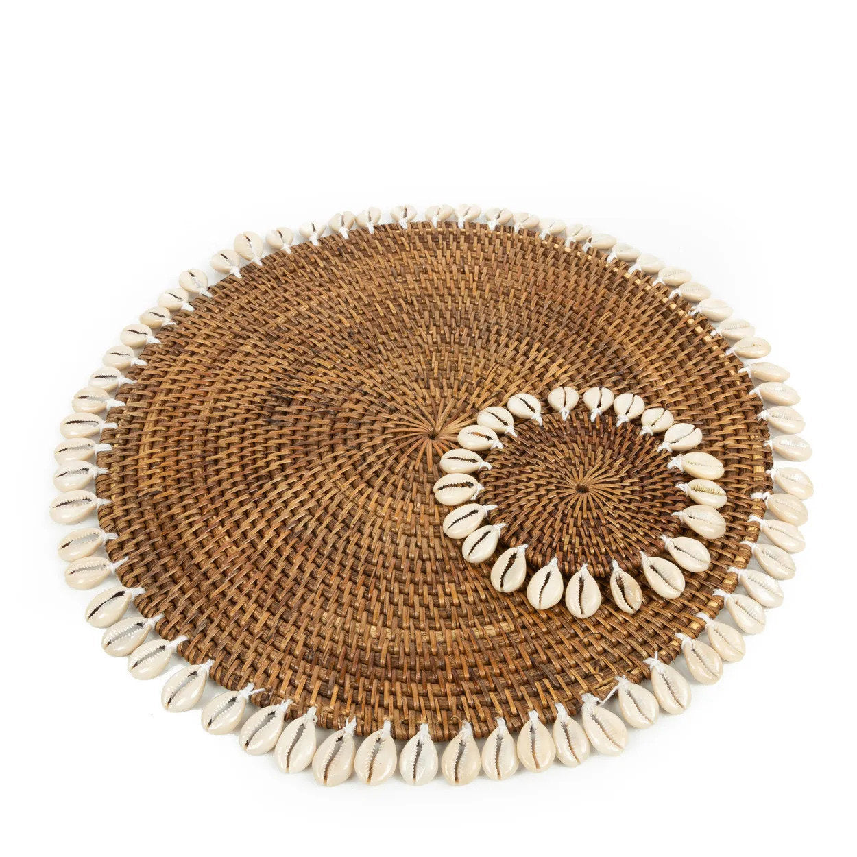 De Colonial Shell Onderzetter Naturel Bruin Bazar Bizar
