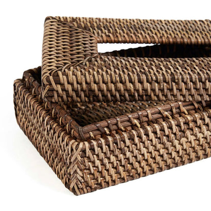 De Rattan Classic Tissue Doos - Naturel Bruin