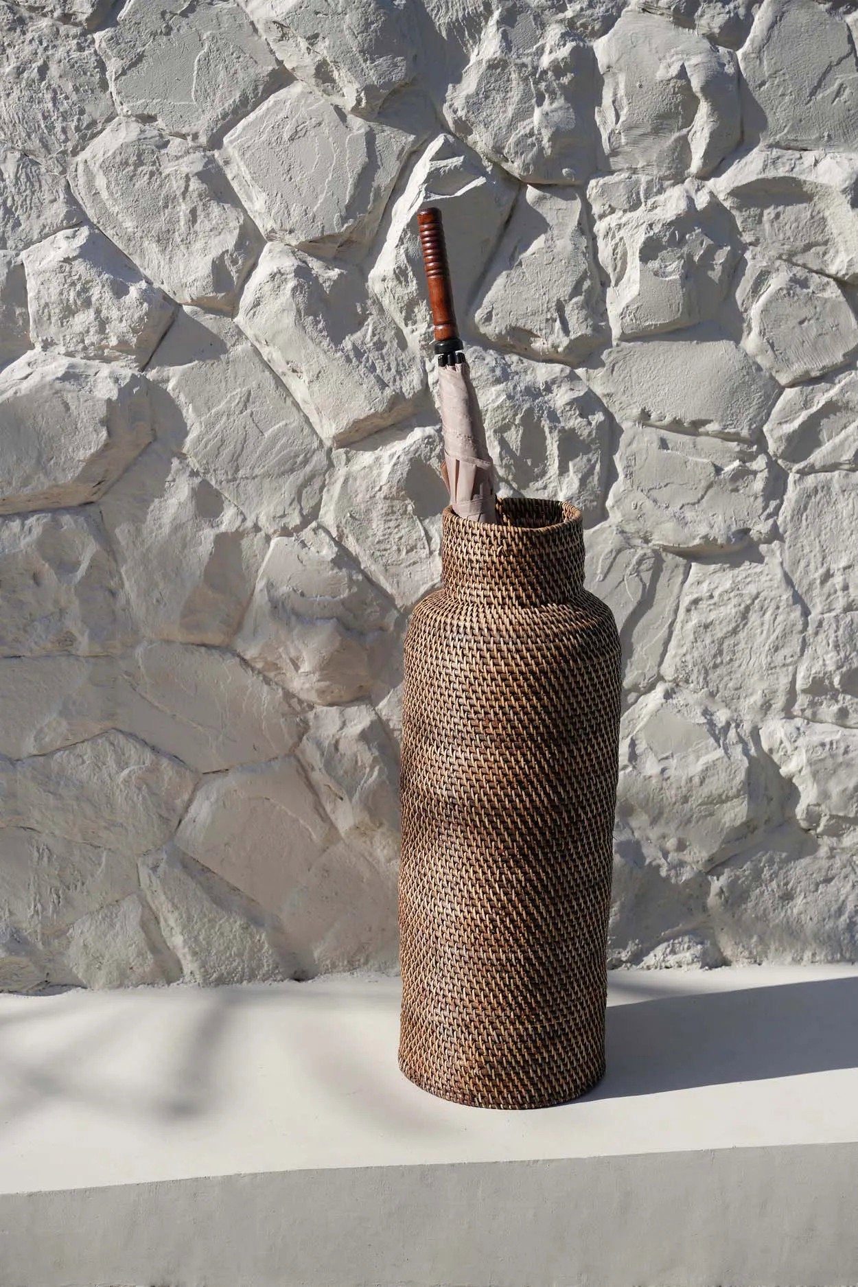 De Colonial Paraplu Mand Naturel Bruin Bazar Bizar