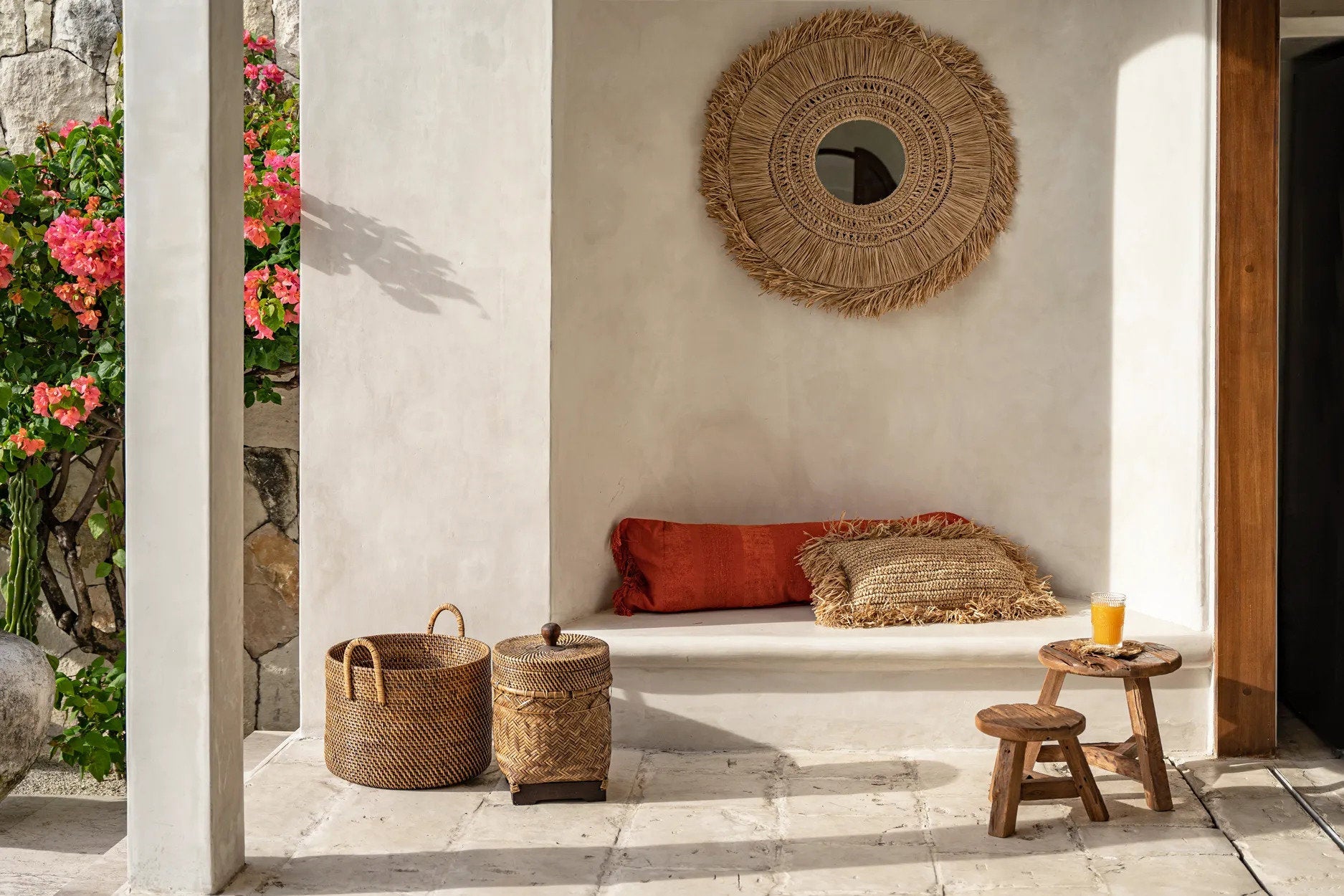 De badkamermand - natuurlijk bruin