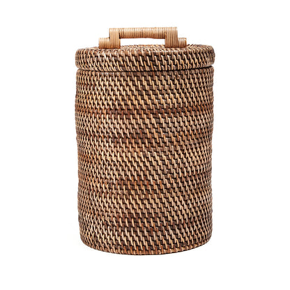De Rattan Mand Hoog - Natuurlijk Bruin Bazar Bizar