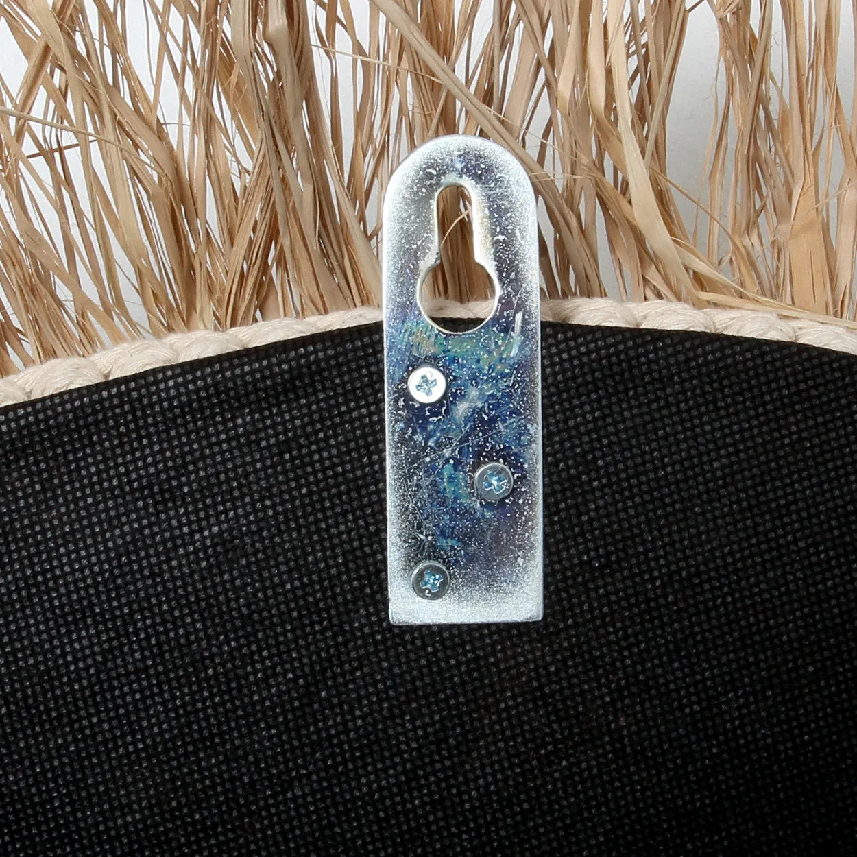 De Raffia Cowrie Spiegel - Naturel Wit 75x75cm