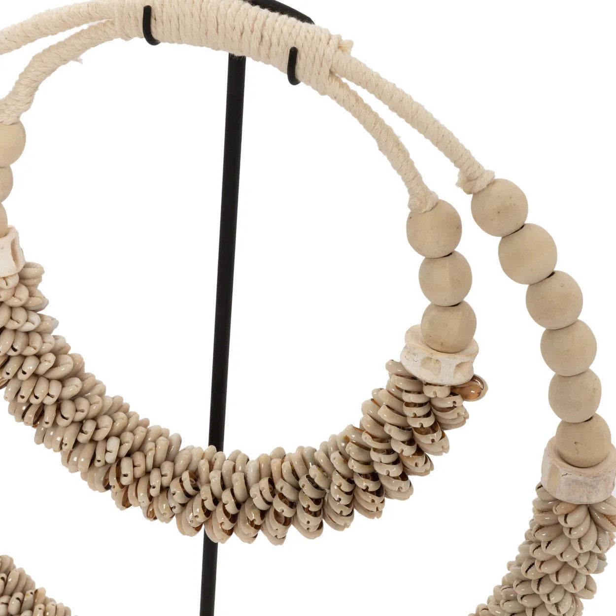 Dubbele Halsketting Met Schelpen Op Stand - Naturel