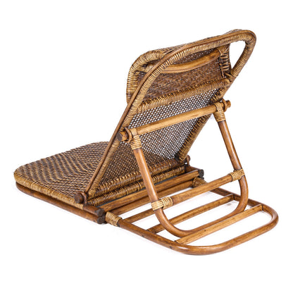 De Rattan Vloer Lounger Donker Walnoot Bazar Bizar