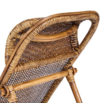 De Rattan Vloer Lounger - Donker Noten