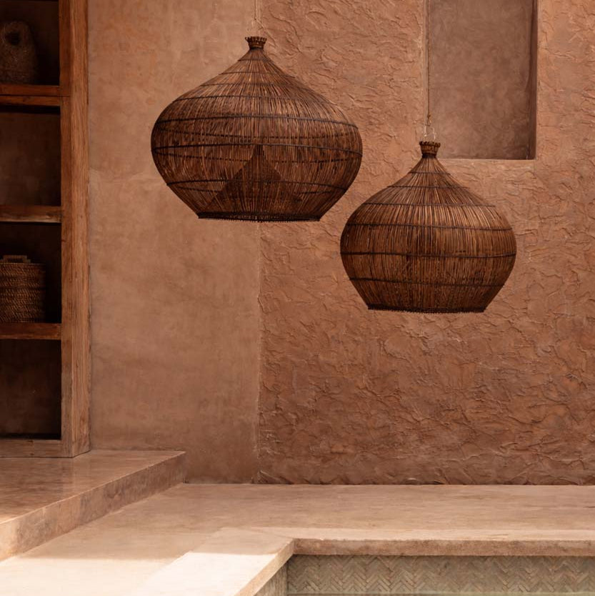 De Desert Gourd Hanglamp Donker Walnoot Medium Bazar Bizar