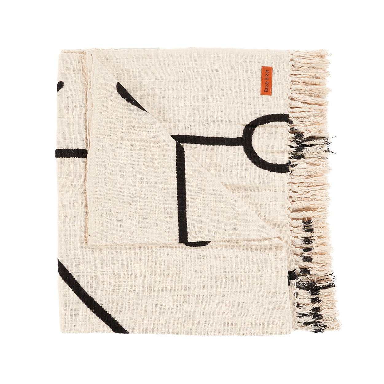 De Evil Eye Bedsprei - Naturel Zwart