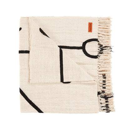 De Evil Eye Bedsprei - Naturel Zwart