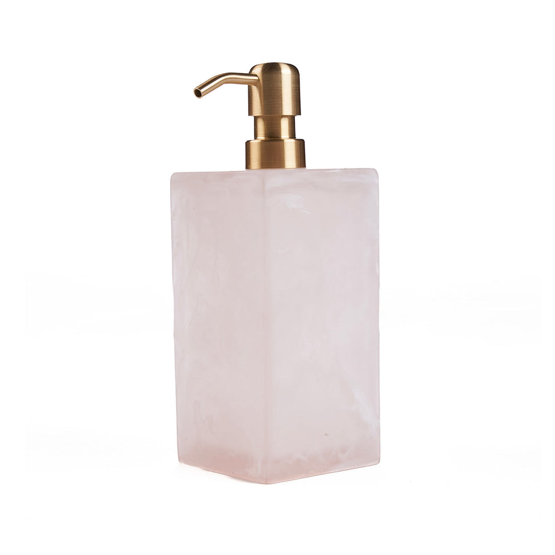 De Resin Zeepdispenser- Roze Wit
