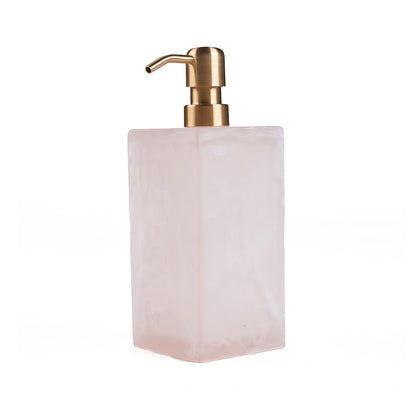 De Resin Zeepdispenser- Roze Wit Bazar Bizar