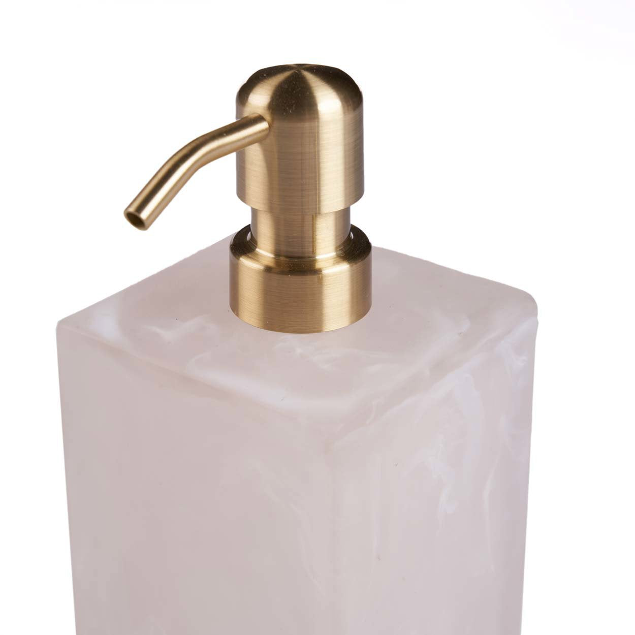 De Resin Zeepdispenser- Roze Wit Bazar Bizar