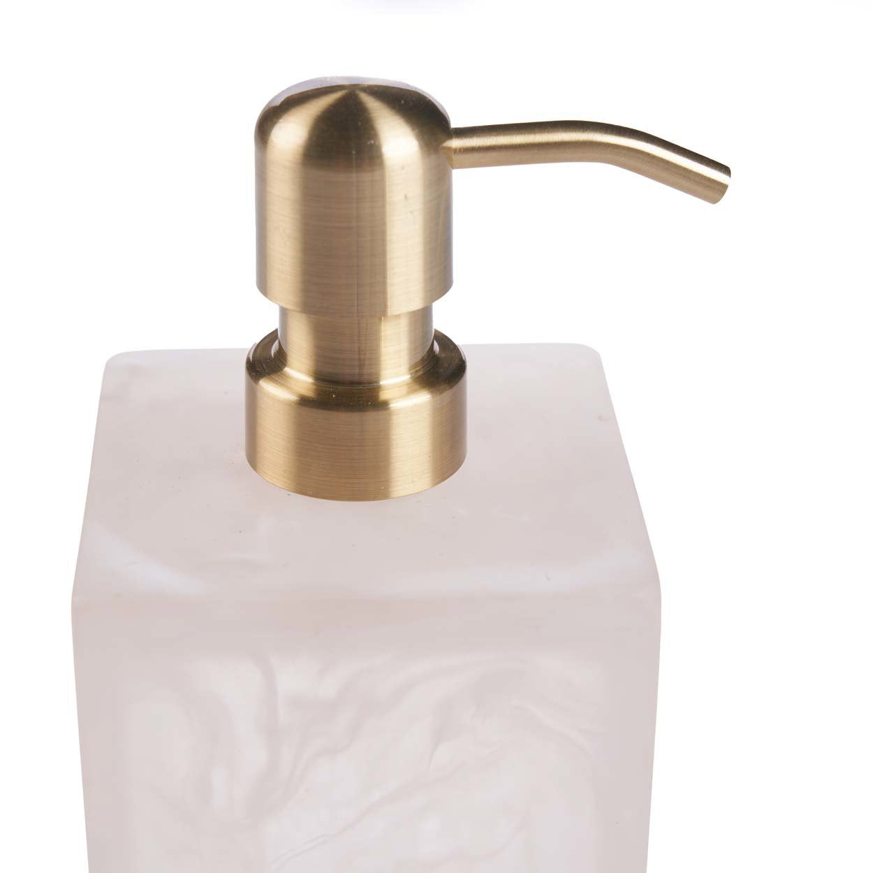 De Resin Zeepdispenser- Roze Wit Bazar Bizar