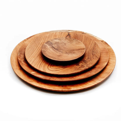 De Teak Root Rond Bord - L