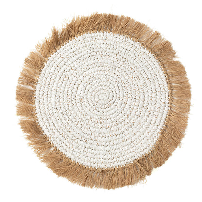 De Water Hyacinth Raffia Placemat Wit Naturel Bazar Bizar