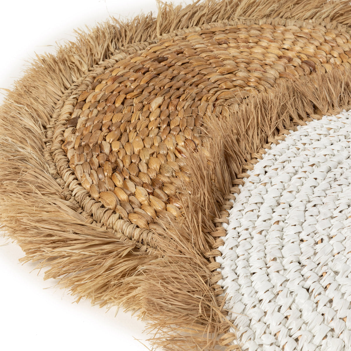 De Water Hyacinth Raffia Placemat Wit Naturel Bazar Bizar