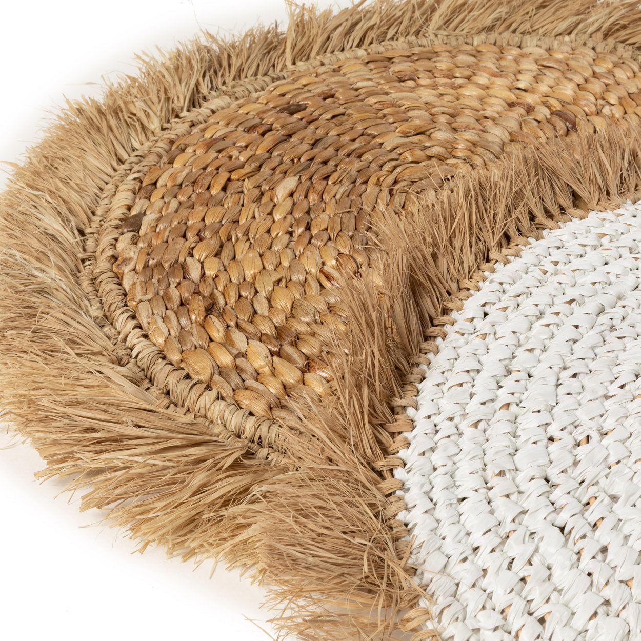 De Water Hyacinth Raffia Placemat Wit Naturel Bazar Bizar