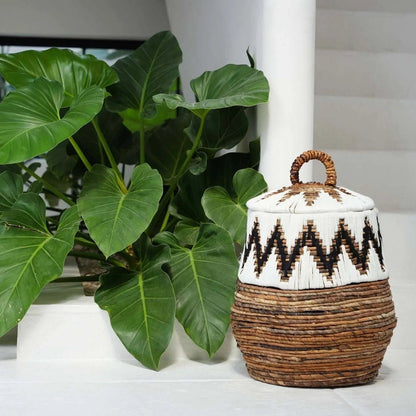 De Little Bay Beach Mand Naturel Wit Medium Bazar Bizar