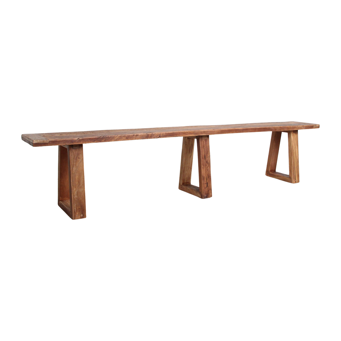 Teakhouten Eetkamerbank Farmwood 200cm Raw Materials