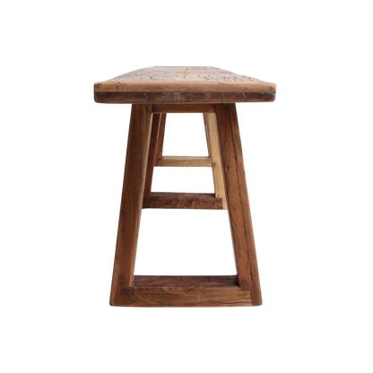 Teakhouten Eetkamerbank Farmwood 200cm Raw Materials