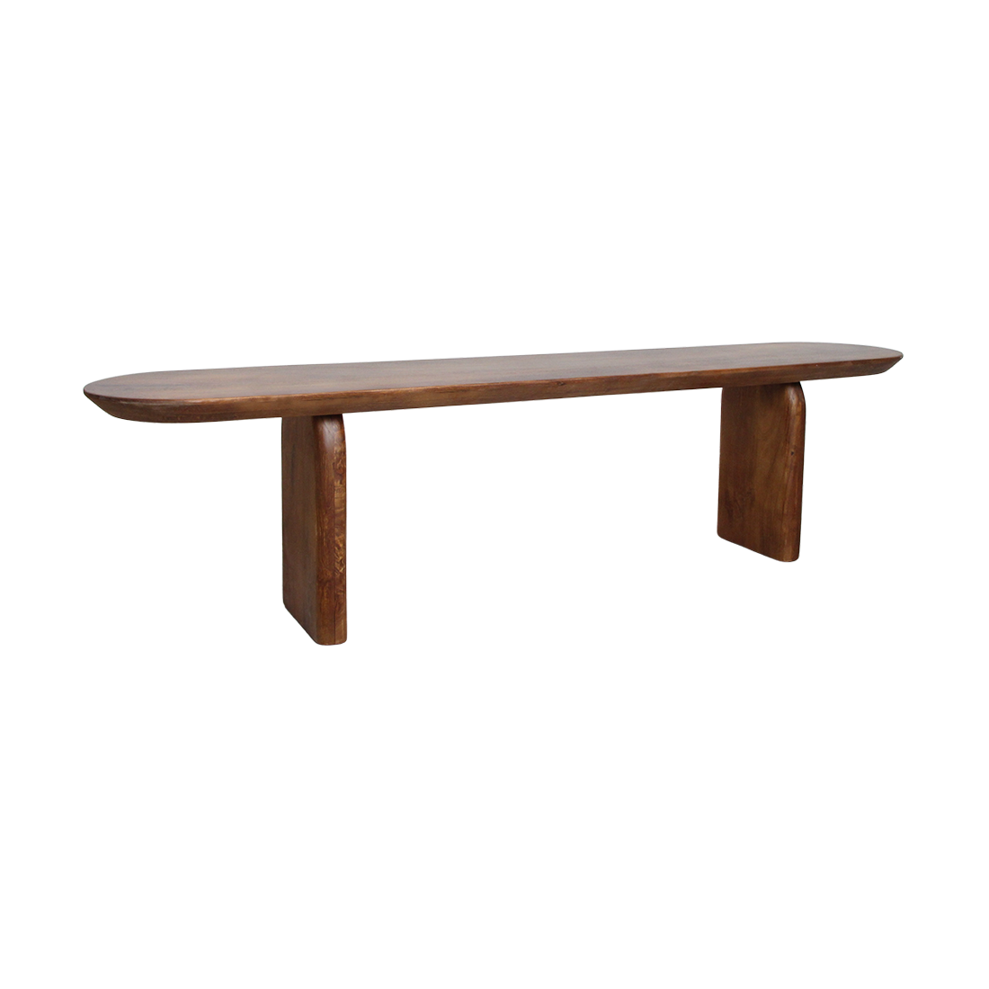 Eetkamerbank Bullnose Bruin Mangohout 180cm Raw Materials