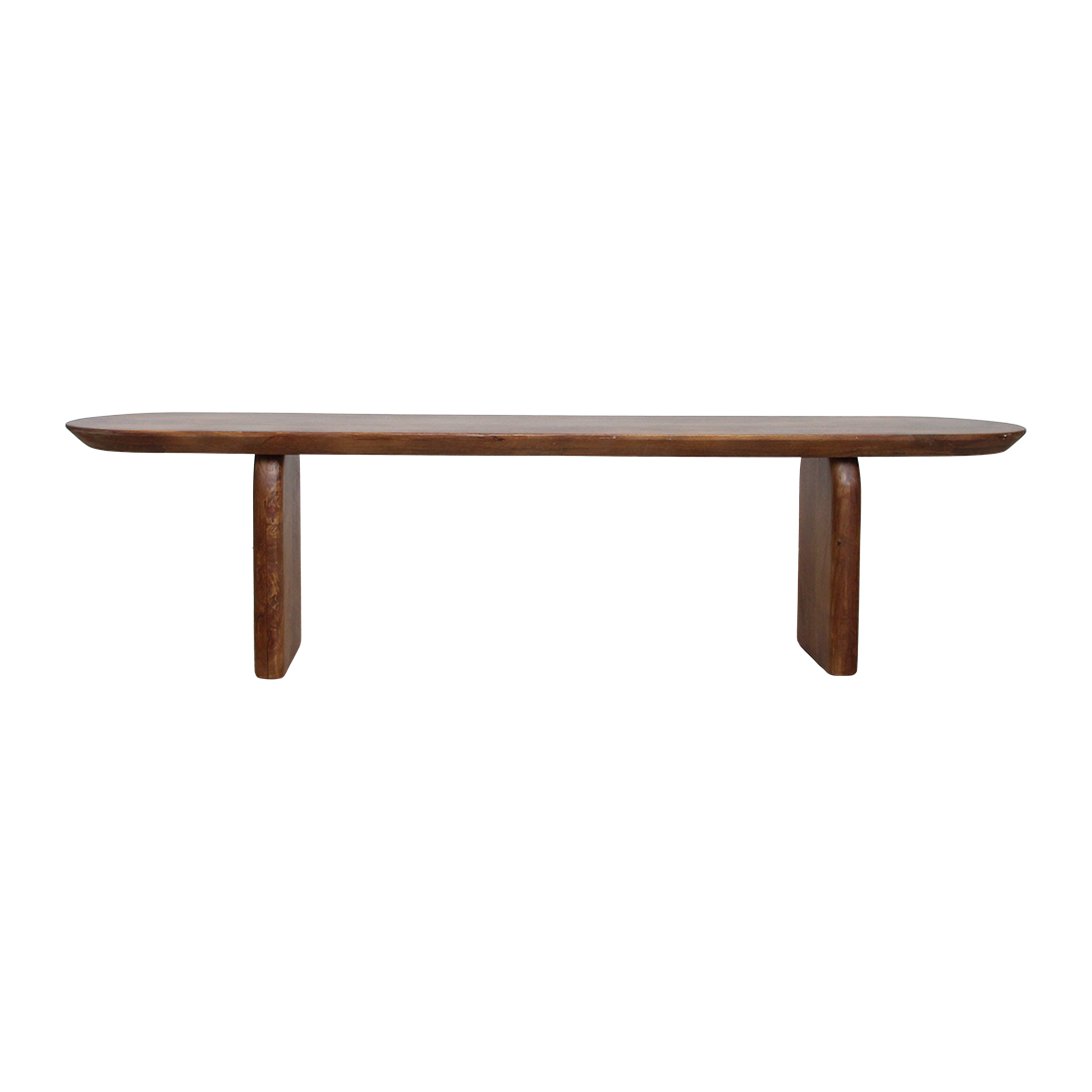 Eetkamerbank Bullnose Bruin Mangohout 180cm Raw Materials