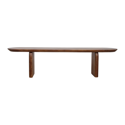 Eetkamerbank Bullnose Bruin Mangohout 180cm Raw Materials
