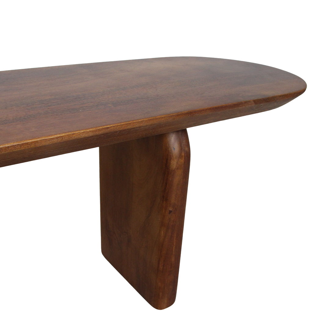 Eetkamerbank Bullnose Bruin Mangohout 180cm Raw Materials