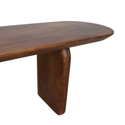 Eetkamerbank Bullnose Bruin Mangohout 180cm Raw Materials