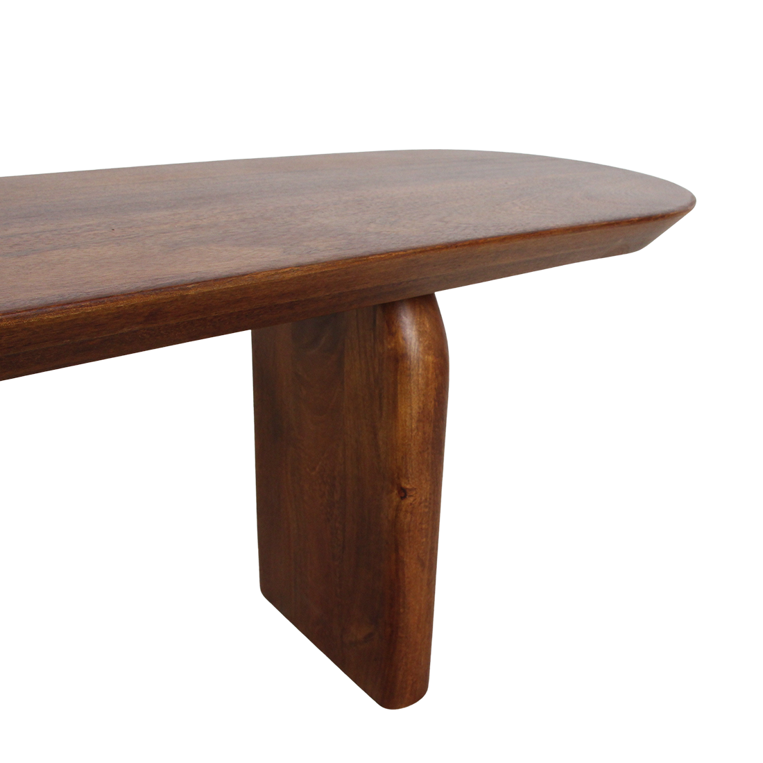 Eetkamerbank Bullnose Bruin Mangohout 240cm Raw Materials