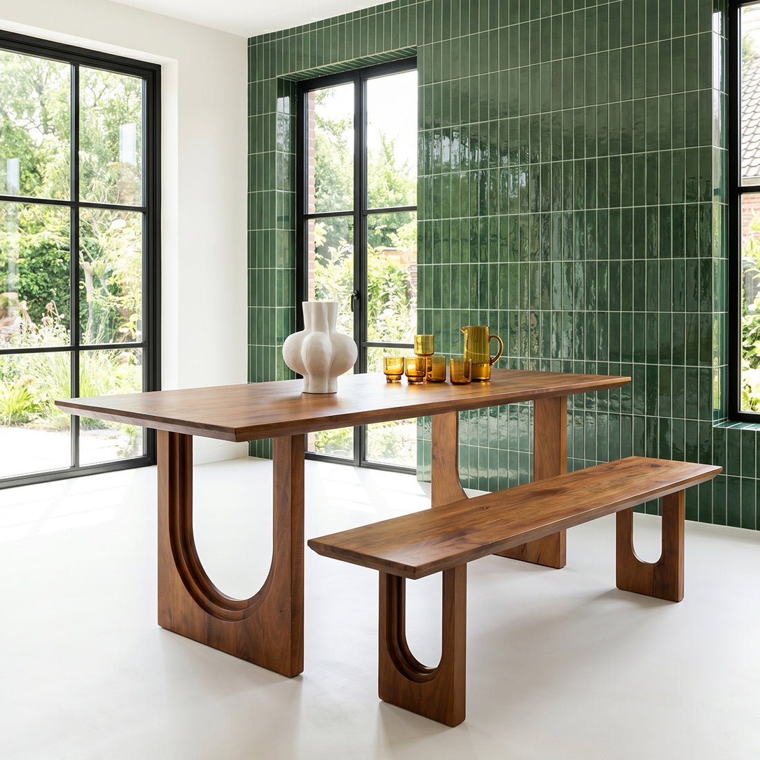 Bullnose Eetkamerbank Chamfered 180cm Raw Materials