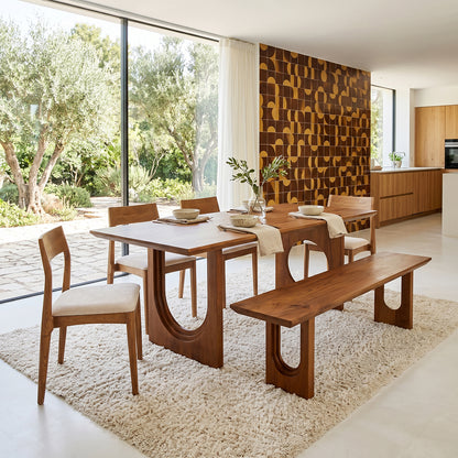 Eetkamerbank Bullnose Chamfered Mangohout 200cm Raw Materials