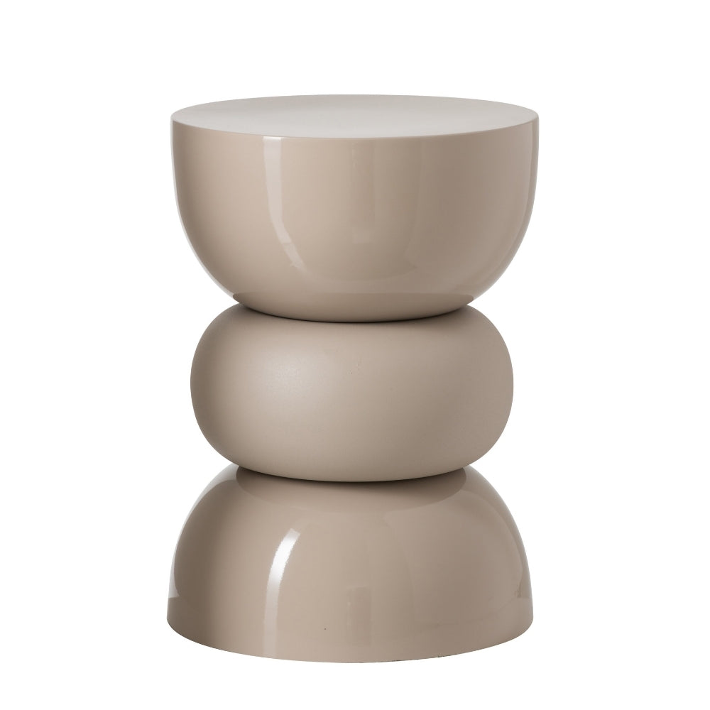 Bijzettafel Glanzend Mat Ijzer Beige J-Line