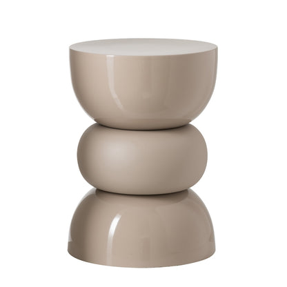 Bijzettafel Glanzend Mat Ijzer Beige J-Line