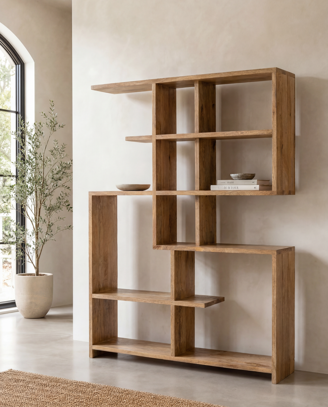 Boekenkast Mangohout Naturel J-Line
