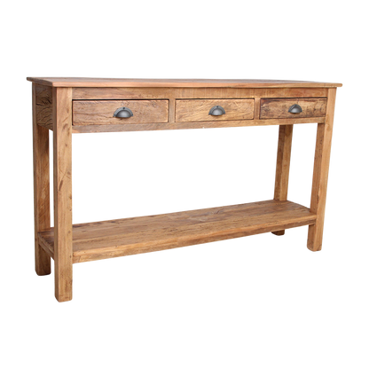 Sidetable Farmwood Met 3 Lades Raw Materials