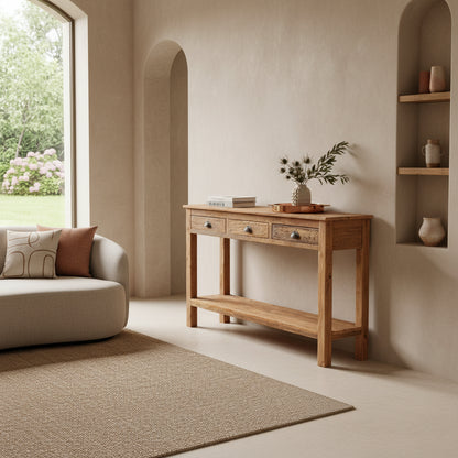 Sidetable Farmwood Met 3 Lades Raw Materials