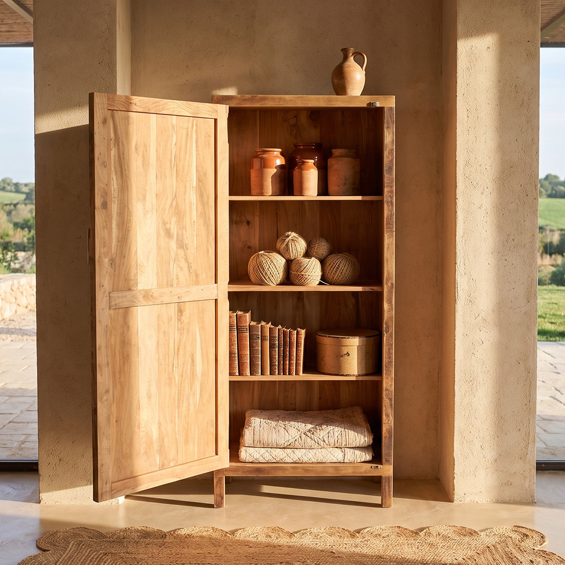 Farmwood 1 Deur Kast Raw Materials