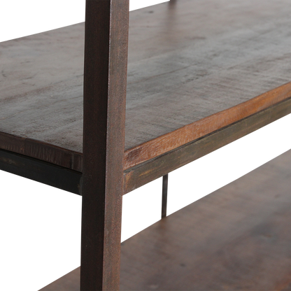 Factory Ijzeren Rek Met Houten Planken Raw Materials
