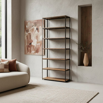 Factory Wandkast Met Houten Planken Raw Materials