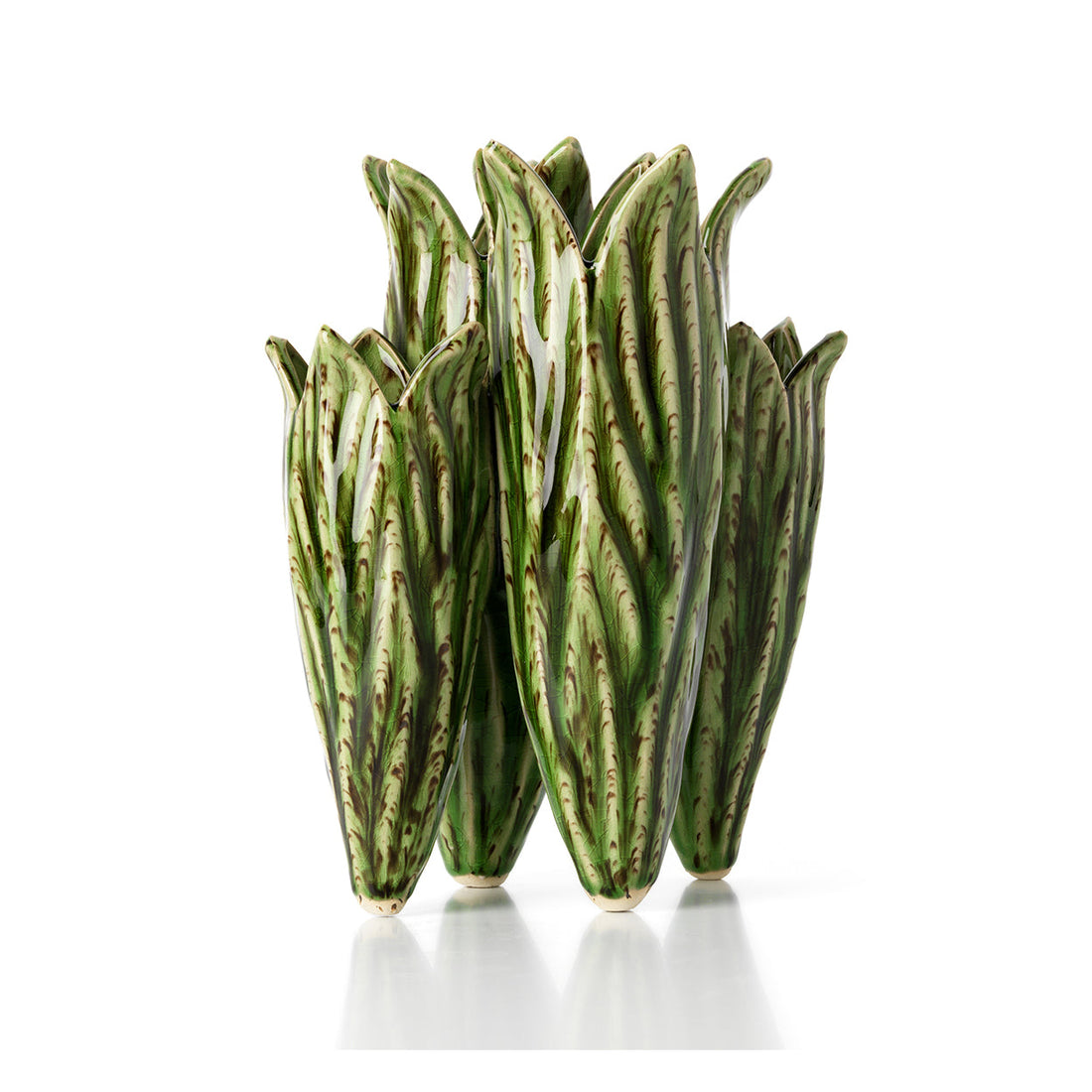 De Tulip Leaf Vaas Bosgroen Bazar Bizar